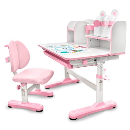 Парта зі стільцем Evo-kids Panda XL pink (BD-29 PN)