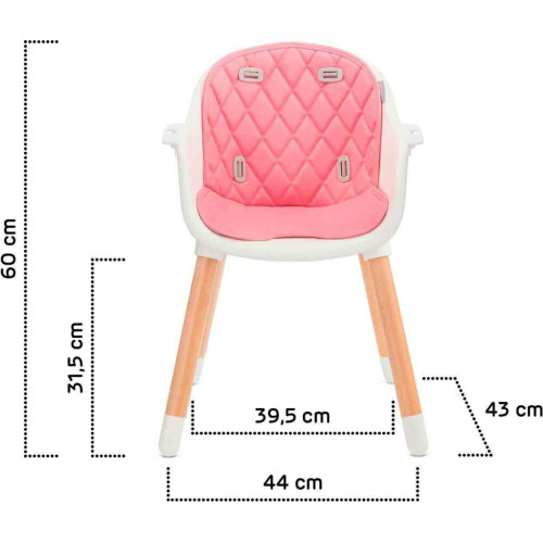 Стілець для годування Kinderkraft Sienna Pink (5902533915132)