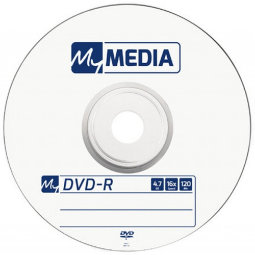 Диск DVD MyMedia DVD-R 4.7GB 16X Wrap MATT SILVER 50шт (69200)