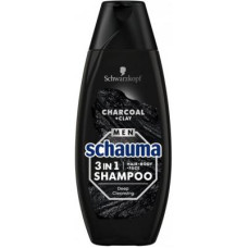 Шампунь Schauma Men 3 в 1 Очищення з вугіллям та глиною 400 мл (9000101284690)