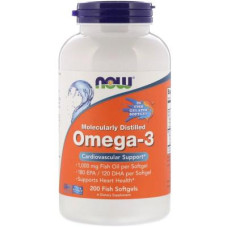 Жирні кислоти Now Foods Омега-3 1000 мг, 180 EPA / 120 DHA, Molecularly Distilled Om (NOW-01648)