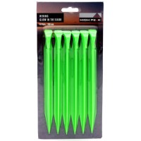 Комплект кілочків High Peak Glow in the Dark ABS Peg 20 см 6 шт Luminous Green (929003)