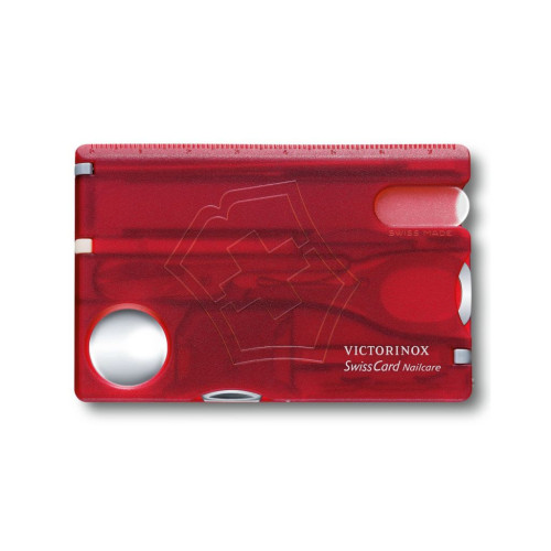 Ніж Victorinox SwissCard NailCare Transparent Red (0.7240.T)