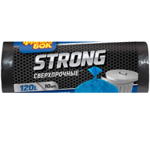 Пакети для сміття Фрекен БОК Strong надміцні Чорні 120 л 10 шт. (4820048480352)