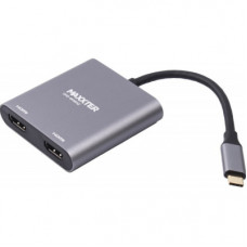 Перехідник Maxxter USB-C to 2 HDMI 2 display (V-CM-2HDMI)