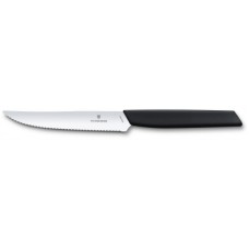 Кухонний ніж Victorinox Swiss Modern SteakPizza 12 см Serrated Black (6.9003.12W)