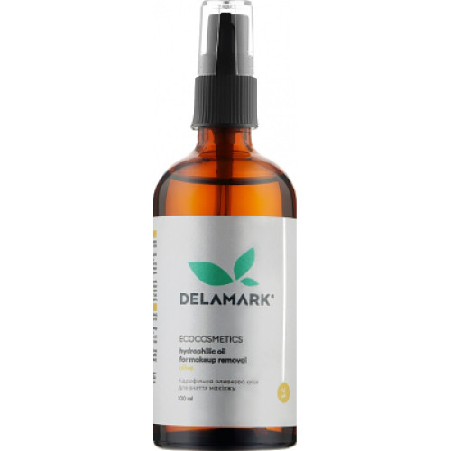 Гідрофільна олія DeLaMark для зняття макіяжу оливкова 100 мл (4820152332653)