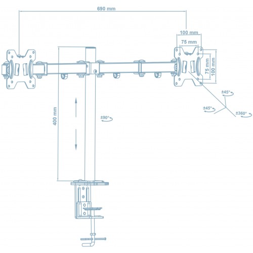 Кронштейн Walfix DM-400B