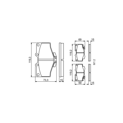 Гальмівні колодки Bosch 0 986 424 268