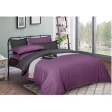 Підковдра MirSon Satin Stripe 30-0009 + 30-0012 Violetta 175х210 см (2200005258231)