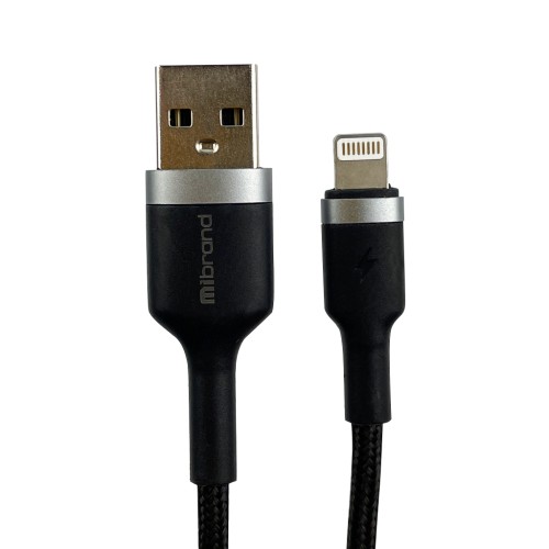 Дата кабель USB 2.0 AM to Lightning 1.0m MI-71 2.4A Black Mibrand (MIDC/71LB)