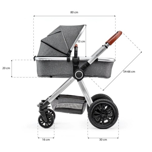 Коляска Kinderkraft 3 в 1 Veo Gray (KKWVEOGRY30000) (5902533910656)