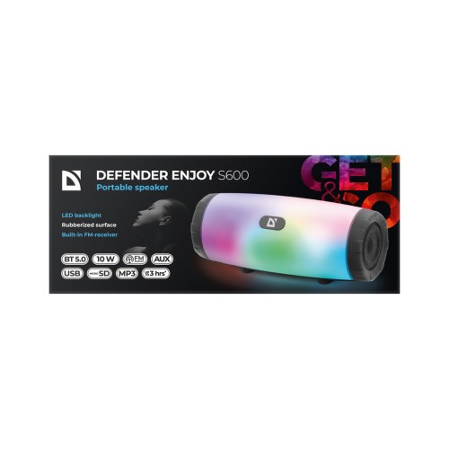 Акустична система Defender Enjoy S600 10Вт Light/FM/microSD/USB Black (65603)