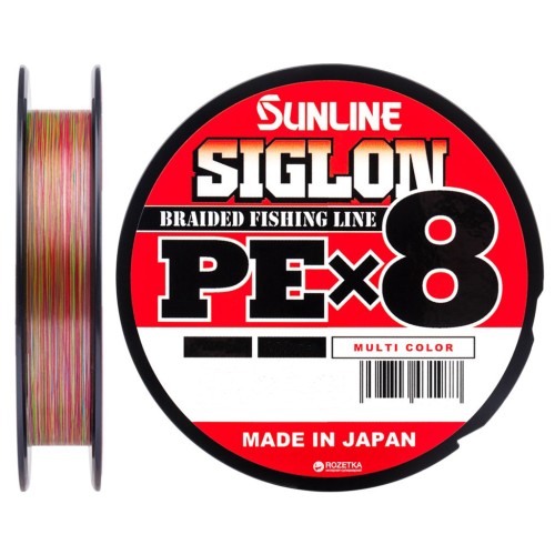 Шнур Sunline Siglon PE х8 150m 1.5/0.209mm 25lb/11.0kg Multi Color (1658.10.03)