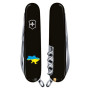 Ніж Victorinox Climber Ukraine Black "Карта України Жовто-Блакитна" (1.3703.3_T1166u)