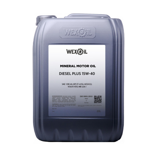 Моторна олива WEXOIL Diesel Plus 15w40 20л (WEXOIL_62627)