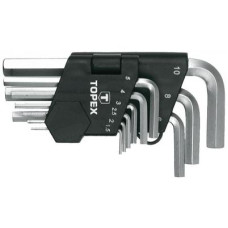 Набір інструментів Topex ключі шестигранні HEX 1.5-10 мм, 9 шт. (35D955)