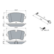 Гальмівні колодки Bosch 0 986 494 488