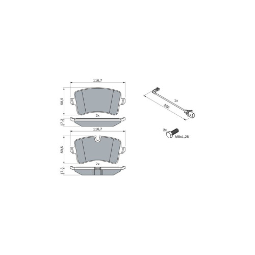 Гальмівні колодки Bosch 0 986 494 488