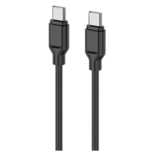 Дата кабель USB-C to USB-C 1.0m Glow 60W black 2E (2E-CCCC-BL)