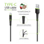 Дата кабель USB 2.0 AM to Type-C 2.0m CBFLEXT2 Black Intaleo (1283126521423)