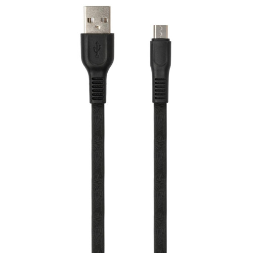 Дата кабель USB 2.0 AM to Micro 5P 1.0m flat art TPE back Vinga (VCPDCMFTPE1BK)