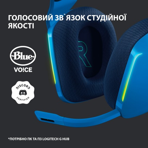 Навушники Logitech G733 Lightspeed Wireless RGB Gaming Headset Blue (981-000943)