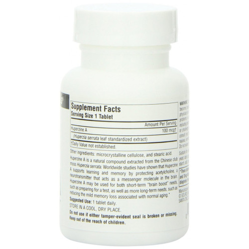 Трави Source Naturals Гуперзін А 100 мкг, 60 таблеток (SN2409)