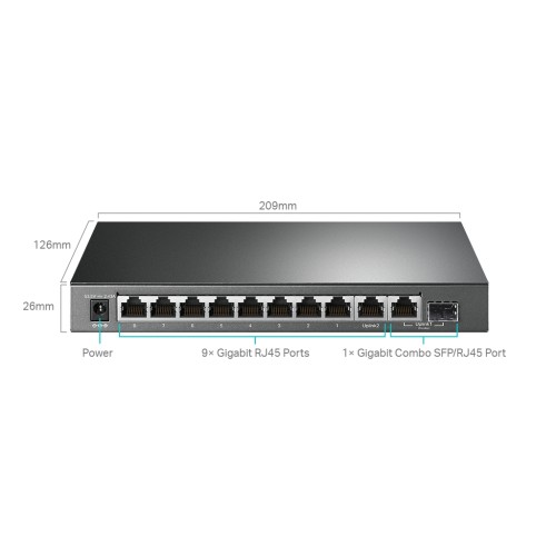 Комутатор мережевий TP-Link TL-SG1210MPE