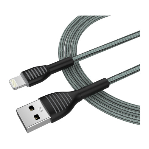 Дата кабель USB 2.0 AM to Lightning 1.0m ColorWay (CW-CBUL041-GR)