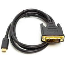 Перехідник USB Type-C 3.1 to DVI (24+1) (M) 1.0m PowerPlant (CA912124)