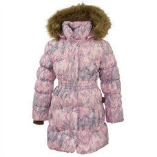 Пальто Huppa GRACE 1 17930155 cветло-розовый с принтом 122 (4741468585468)
