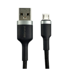 Дата кабель USB 2.0 AM to Micro 5P 1.0m MI-71 2.4A Black Mibrand (MIDC/71MB)