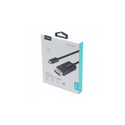 Кабель мультимедійний USB-C to DisplayPort 1.8m 4K 60Hz Choetech (XCP-1801BK)