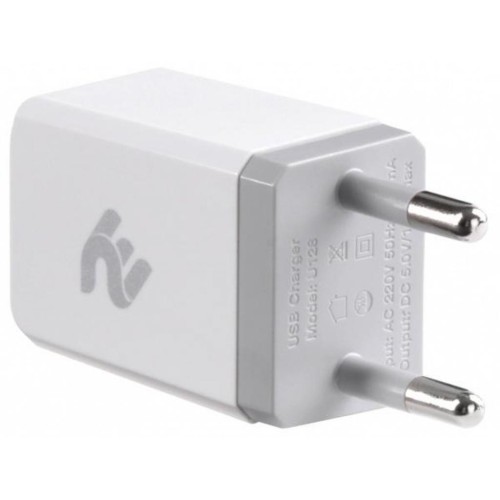 Зарядний пристрій 2E USB Wall Charger USB:DC5V/1A, white (2E-WC1USB1A-W)