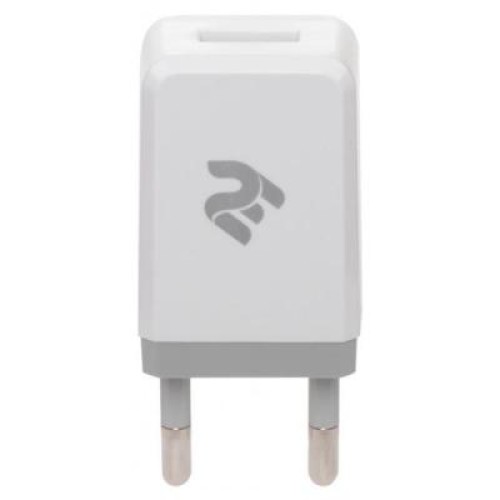 Зарядний пристрій 2E USB Wall Charger USB:DC5V/1A, white (2E-WC1USB1A-W)
