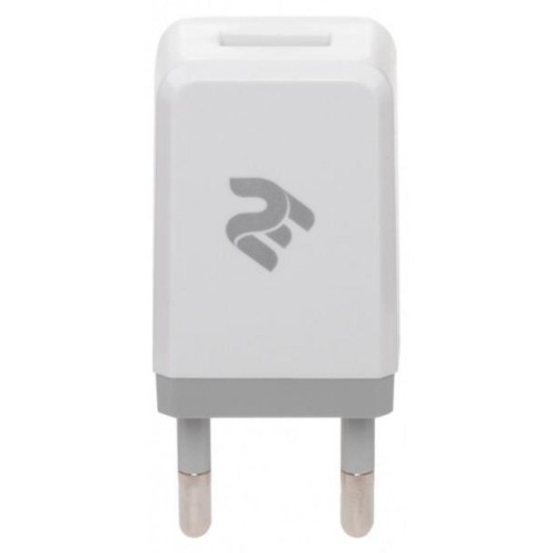 Зарядний пристрій 2E USB Wall Charger USB:DC5V/1A, white (2E-WC1USB1A-W)