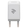 Зарядний пристрій 2E USB Wall Charger USB:DC5V/1A, white (2E-WC1USB1A-W)