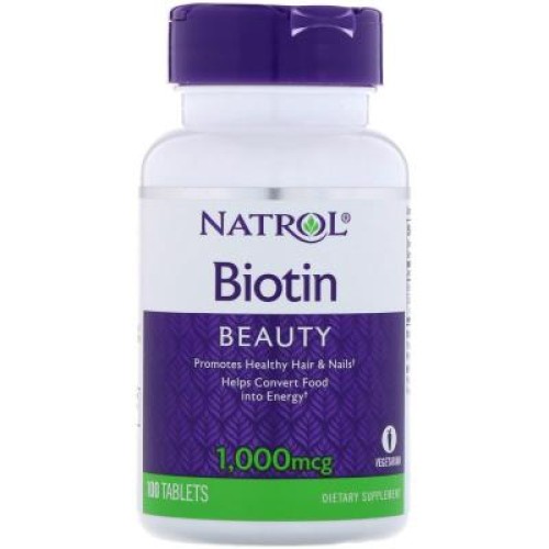 Вітамін Natrol Біотин, Biotin 1000 мкг, 100 таблеток (NTL-05239)