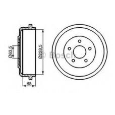 Гальмівний барабан Bosch 0 986 477 129