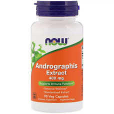 Трави Now Foods Екстракт Андрографіс 400мг, Andrographis Extract, 90 капсул (NOW-04591)