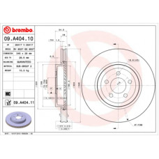 Гальмівний диск Brembo 09.A404.11