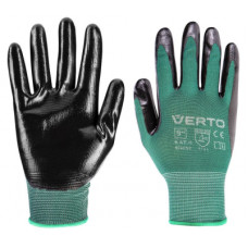 Захисні рукавички Verto нітрилові покриттям, р. 9 (97H152)