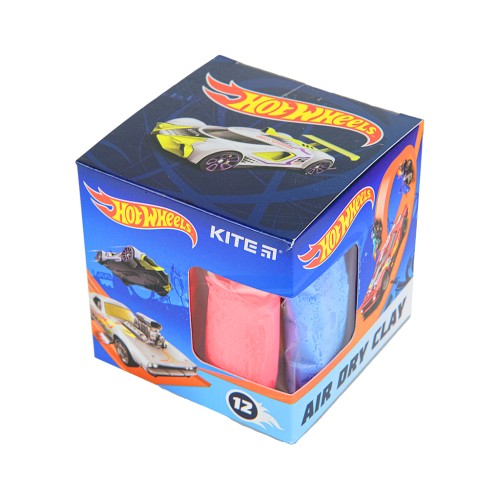 Пластилін Kite Hot Wheels повітряний 12 кол. + формочка (HW22-135)