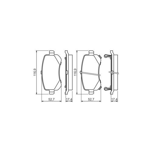 Гальмівні колодки Bosch 0 986 494 496