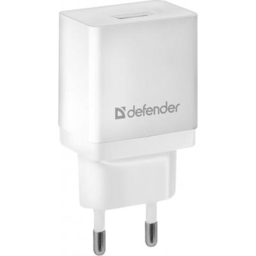 Зарядний пристрій Defender EPA-10 white, 1xUSB, 5V / 2.1A (83549)