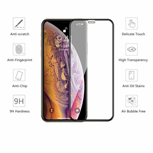 Скло захисне Drobak Apple iPhone X Full Cover Full Glue (Black) (121293) (121293)