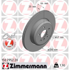 Гальмівний диск ZIMMERMANN 150.2952.20