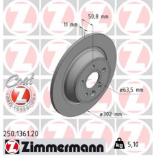 Гальмівний диск ZIMMERMANN 250.1361.20