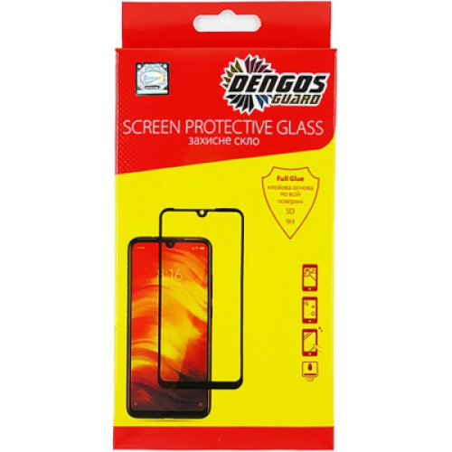 Скло захисне Dengos Full Glue для VIVO V21 (black) (TGFG-184)